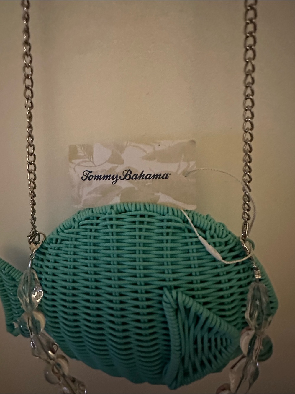 Tommy Bahama Turquoise Fish Woven Crossbody Bag - Picture 3 of 4